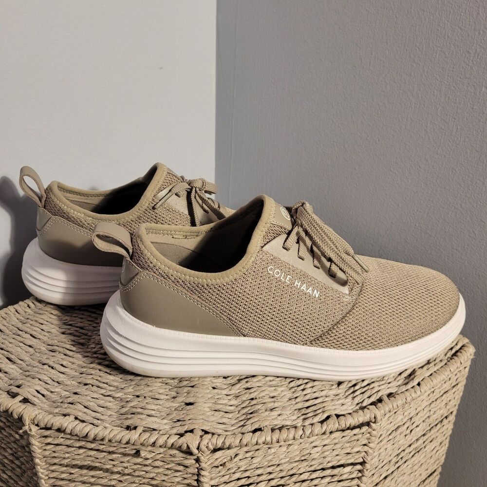 Cole Haan Grandsport Journey Knit Sneaker in Rock Ridge Optic White Men Size 9